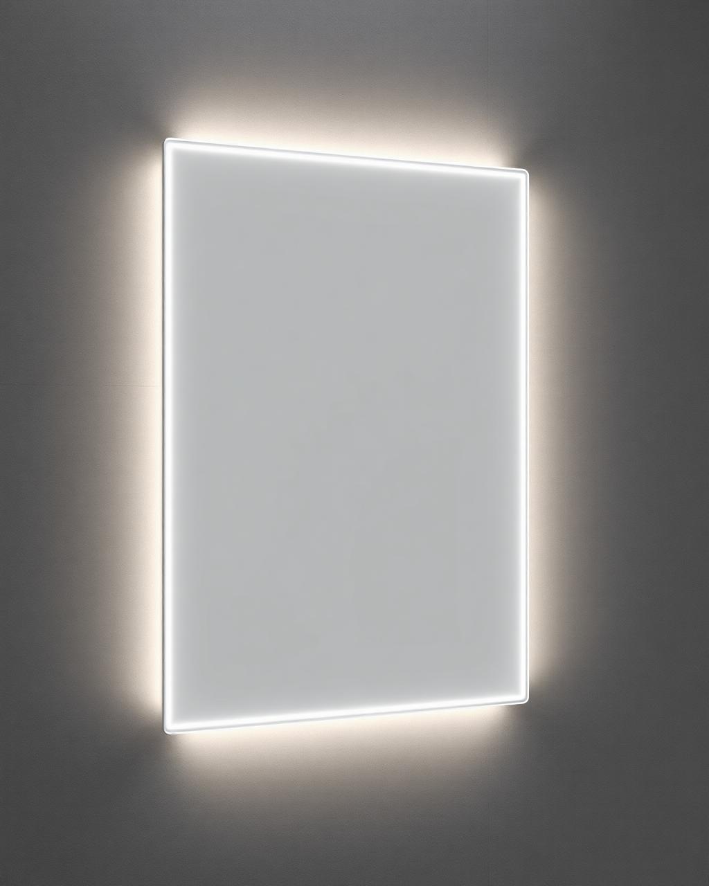 Рамка AI Mirror «Безрамный edge-lit» — Бесконечный край с фоновой подсветкой.